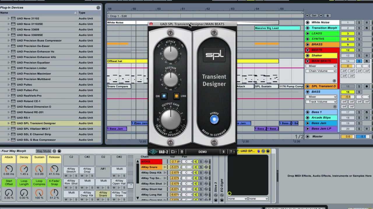 Universal Audio UAD Plugins Intro & SPL Transient Designer Tutorial