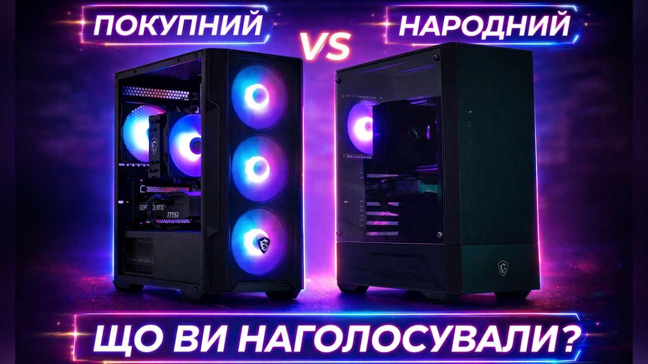 Народ проголосував а я зібрав: Ryzen 7500F/RTX 5060Ti. Порівнюю з готовим за ті ж гроші.