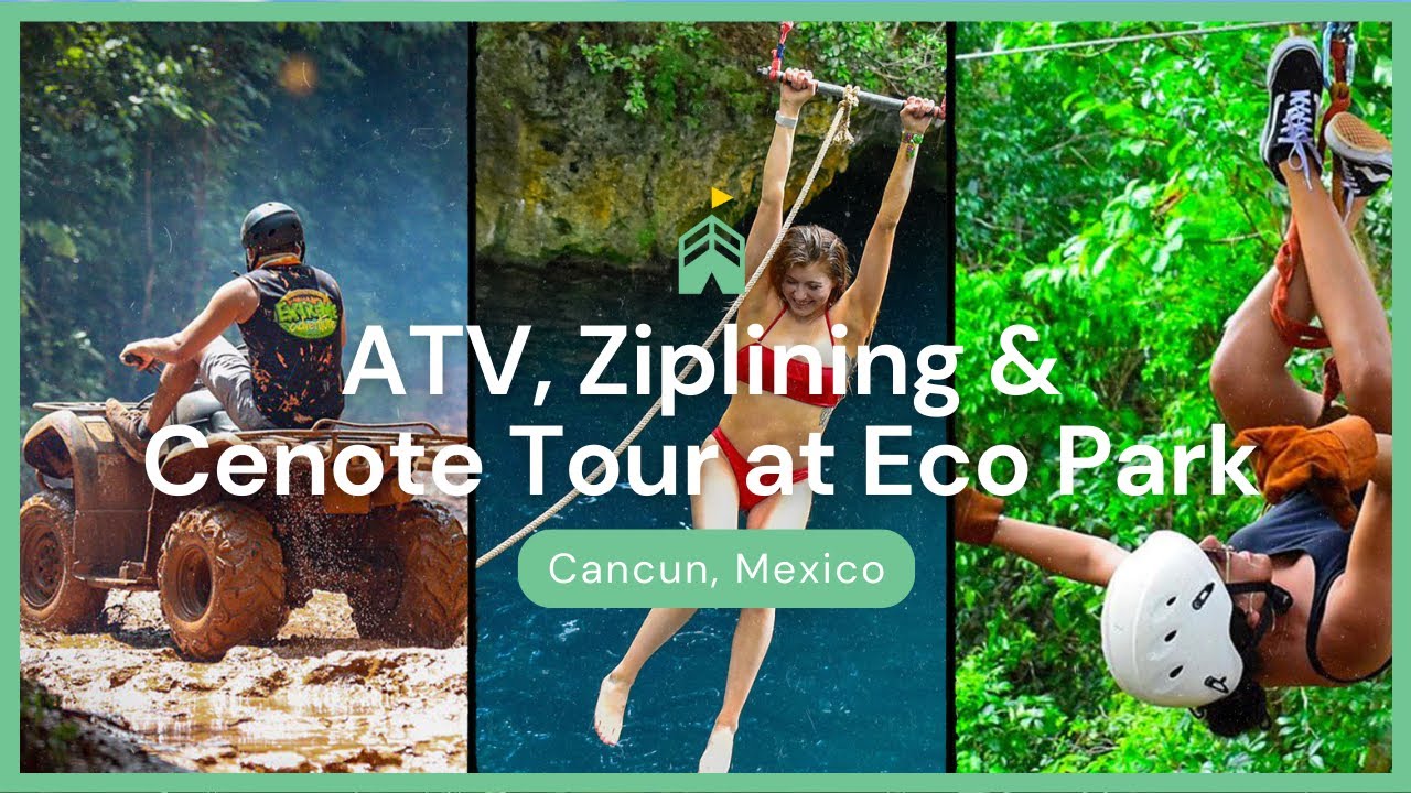 ATV, Ziplining, & Cenote swim at Eco Park with pickup from Cancun
