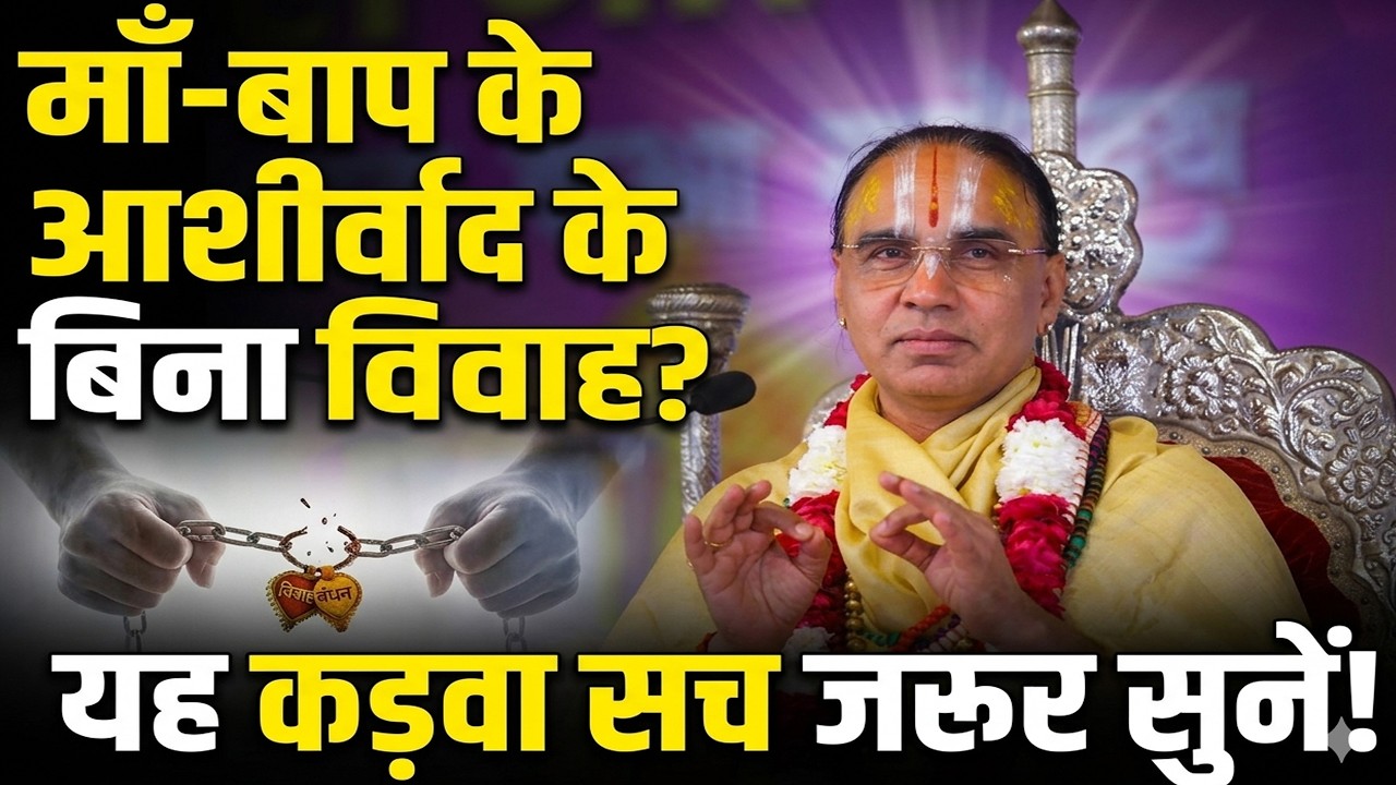 जो लड़के लड़की बिना माँ बाप की अनुमति से शादी करते हैं, उन्हें यह जरूर सुनना चाहिए ! Raghvacharya Ji