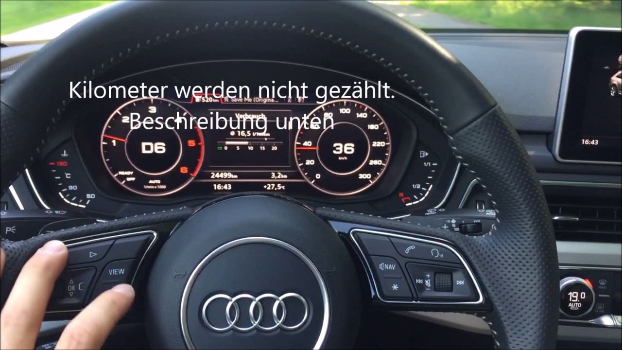 Audi A4 B9 Stop KM Stop KM counting while driving the car