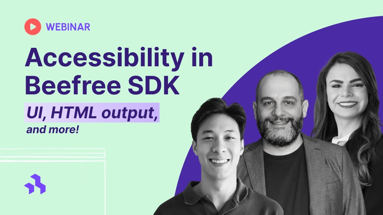 Доступность в Beefree SDK | Пользовательский интерфейс, вывод HTML и WCAG 2.2
