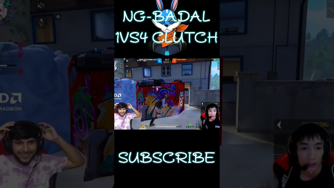 NG Badal 1vs4 Against Vietnam Players🥵  Badal Pc Check😂 #nonstopgaming #freefire #viral #shorts