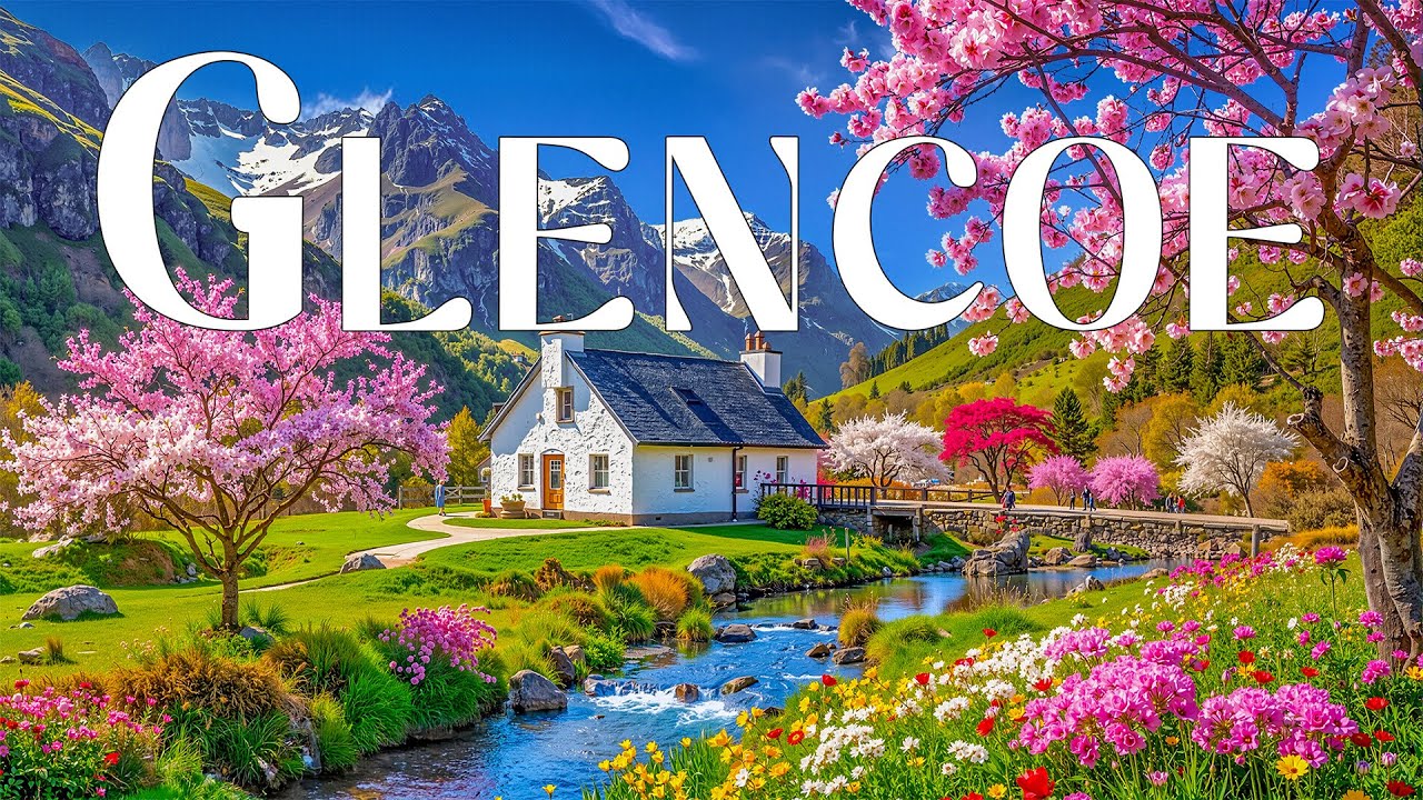 Beauty of Glencoe 4K UHD -  Scottish Highlands, Misty Mountains & Quiet Valleys with Relaxing Piano