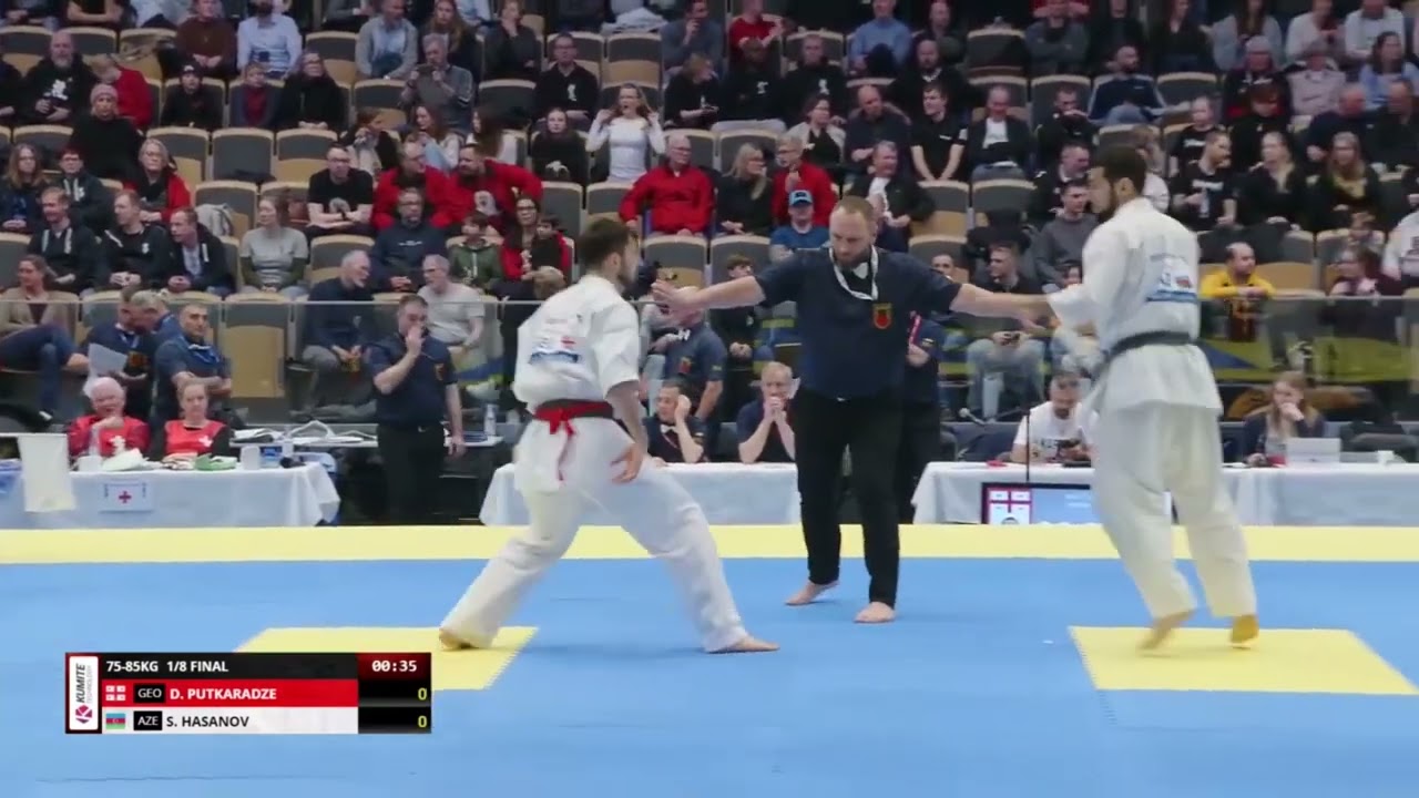 Salahat Hasanov (AZE) vs Data Putkaradze (GEO) 1/8 final. 75-85KG. Kyokushin Karate 2023