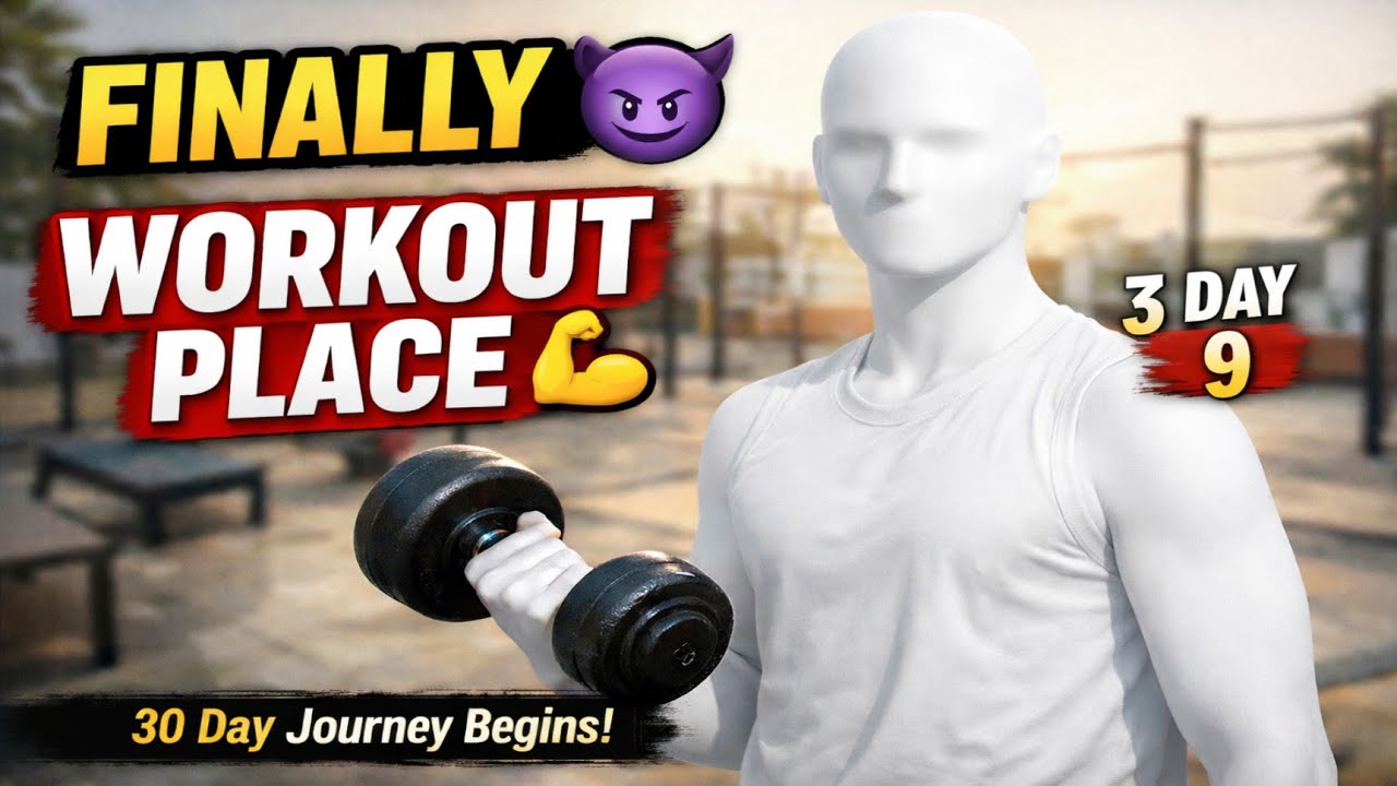 New Workout Place Found 🔥 | 30 Days Body Transformation Day 9