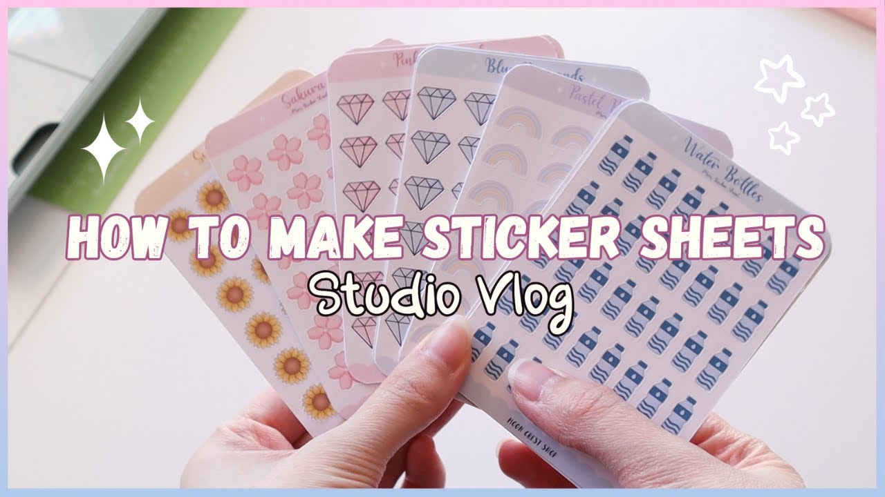 Studio Vlog ✨ How to Make Sticker Sheets | Studio Tour | Packing Orders