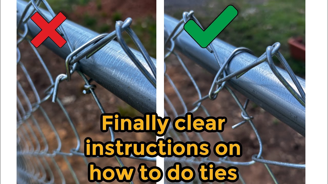 How to tie ties on a chain link fence (VERY EASY