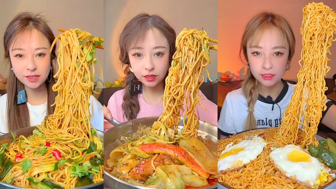 Giant Noodle Lifts with Greens, Seafood & Fried Egg Combo