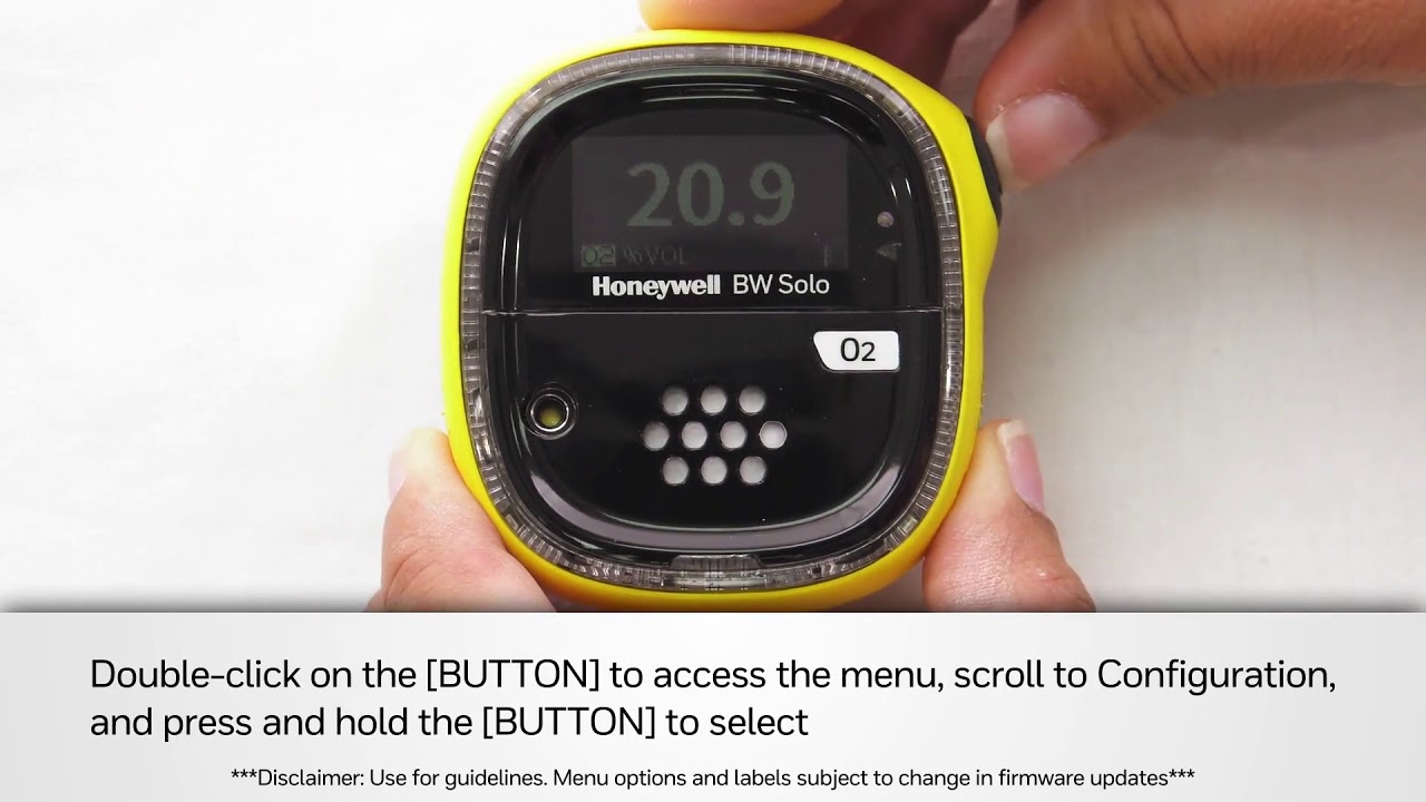 Honeywell BW Solo Gas Detector: How-To Access the Menu & Info Screen