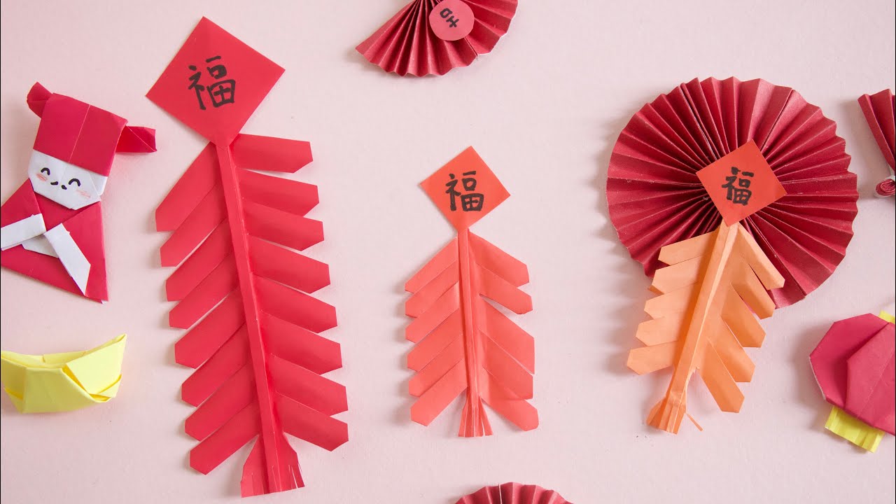2022 新年DIY 炮竹 新年氣氛裝飾 Diy Chinese New Year Firecrackers (Easy)
