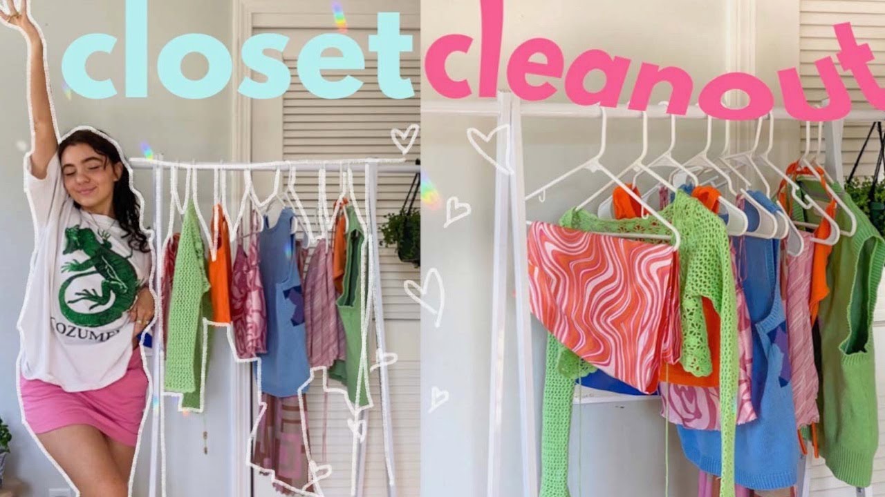 EXTREME CLOSET CLEANOUT (for my virgo brain.) trying on everything in my closet !