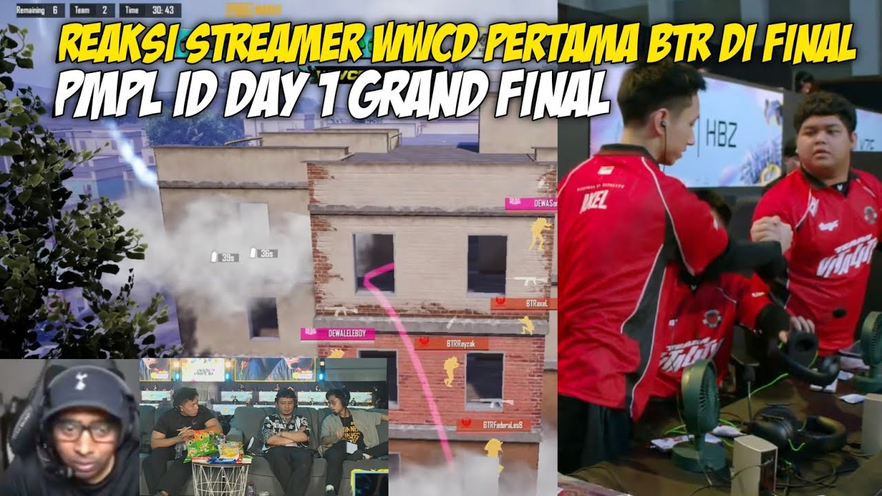 REAKSI STREAMER WWCD PERTAMA BTR DI GRAND FINAL PMPL ID SPRING