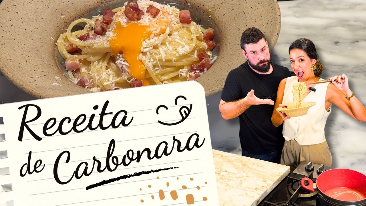 Desafio na cozinha! Receita de carbonara
