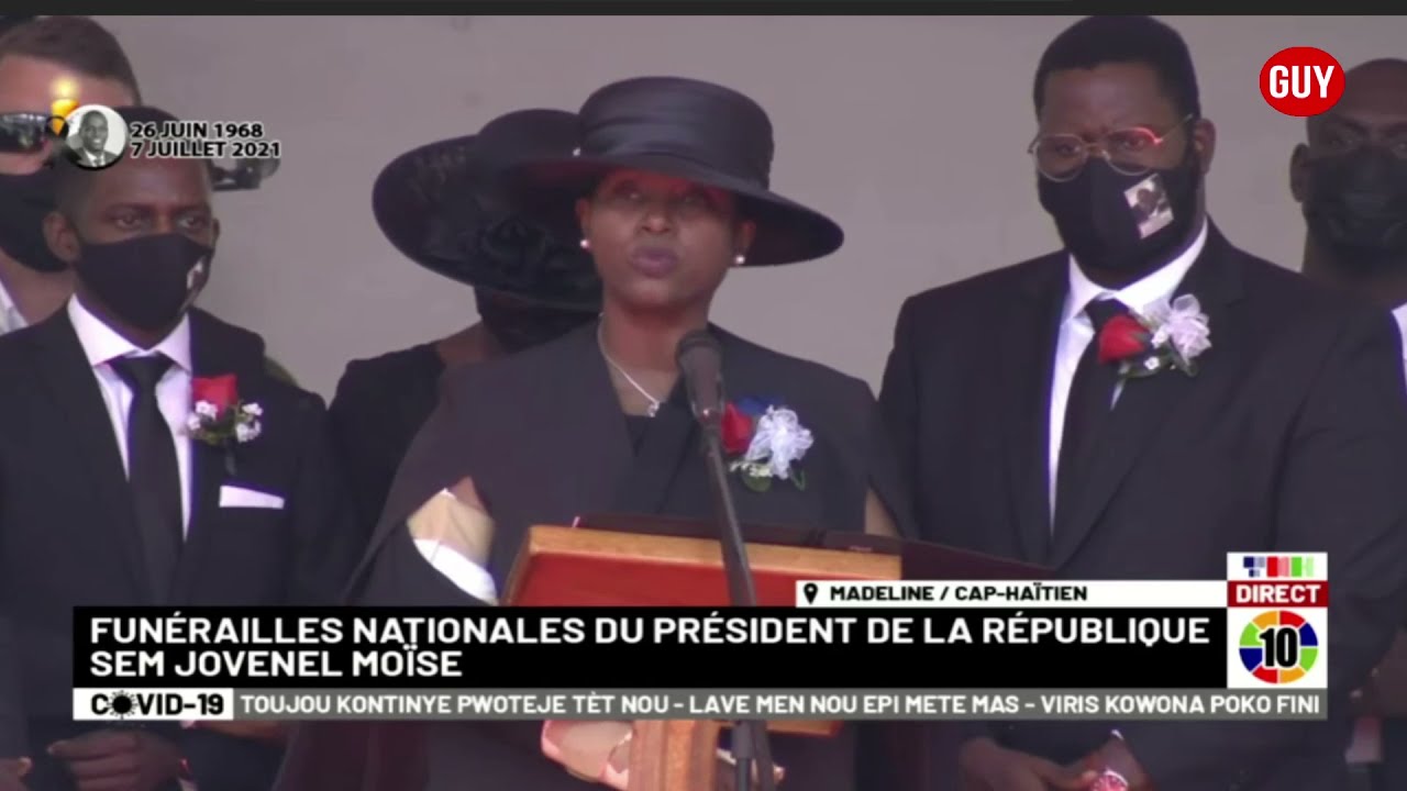 Discours de la Première Dame Martine Moïse lors des funérailles de son Mari Jovenel Moise