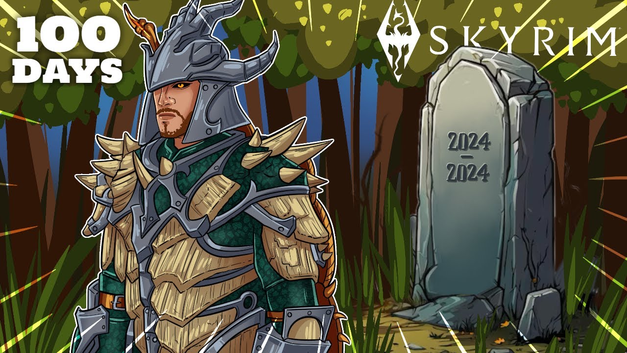 I Tried To Survive 100 Days In Skyrim Legendary Survival Mode... With Only 1 Life (Skyrim Movie)