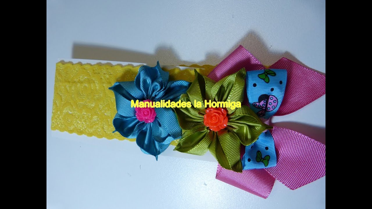 Como Hacer moños en cinta,How to Make Flowers from Liston