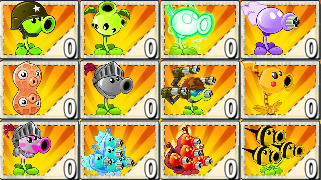 Plants vs Zombies 2 Mod - ALL PEA MAX LEVEL POWER-UP vs  MODERN DAY FINAL BOSS!