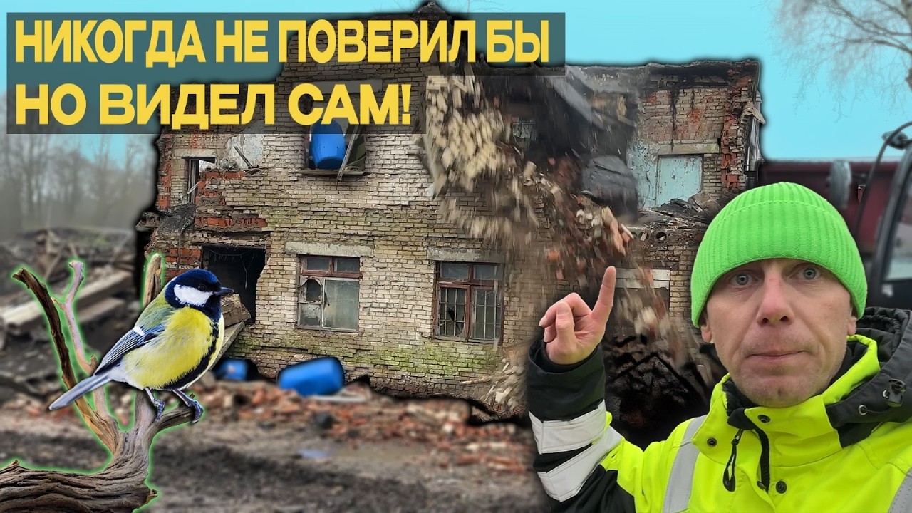 РУШИМ АВАРИЙНОЕ ЗДАНИЕ и ВЫВОЗИМ МУСОР / ПОСТРОИЛИ УМНЫЙ ДОМ ДЛЯ СИНИЦ @dismantling-LK