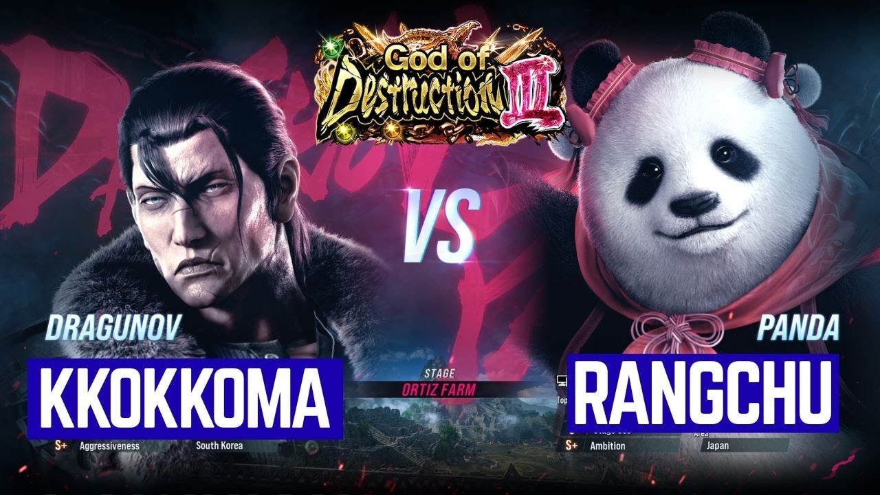 Tekken-8 Kkokkoma (Dragunov) vs Rangchu (Miary, Fahkumram, Panda) intense matches