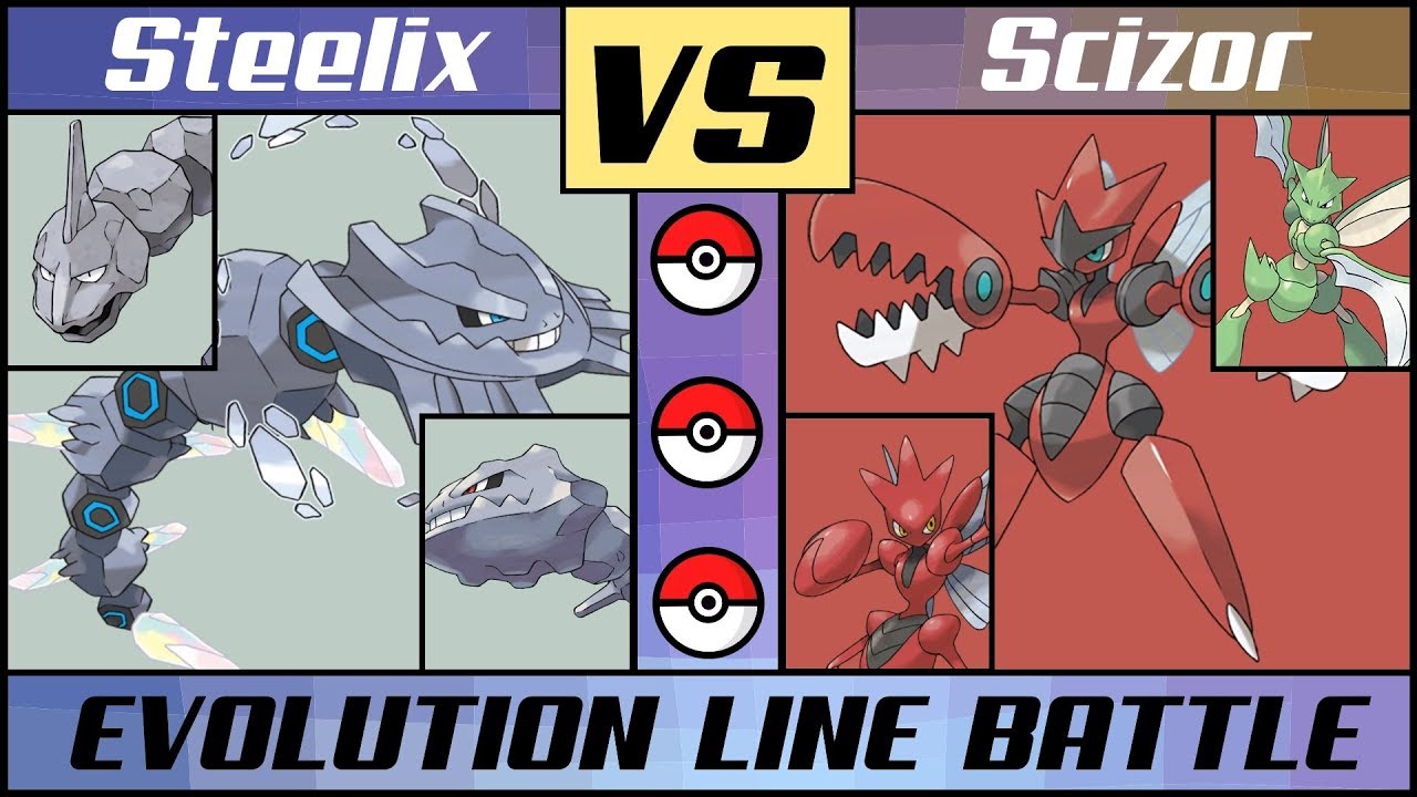 Mega STEELIX vs. Mega SCIZOR - Mega Evolution Line Battle (Pokémon Sun/Moon)