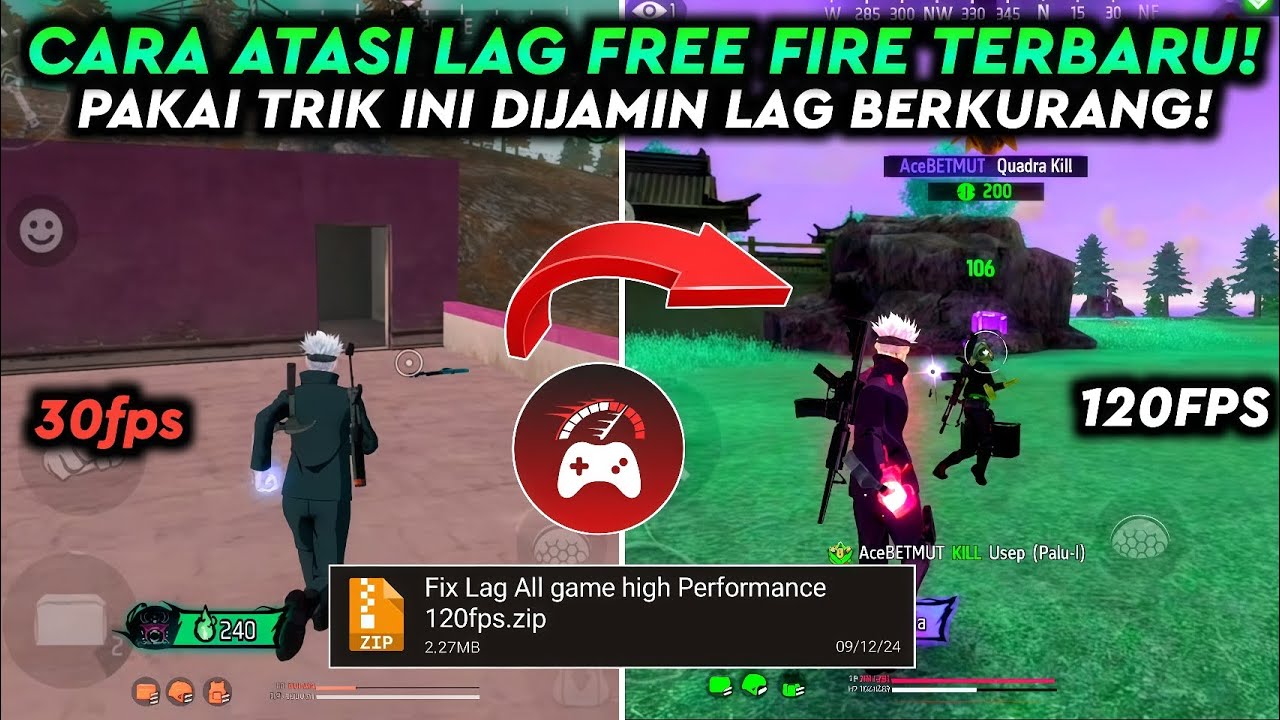 AUTO LANCAR‼️Cara mengatasi lag dan patah patah di game free fire setelah Update - GAME BOOSTER FF 🔥