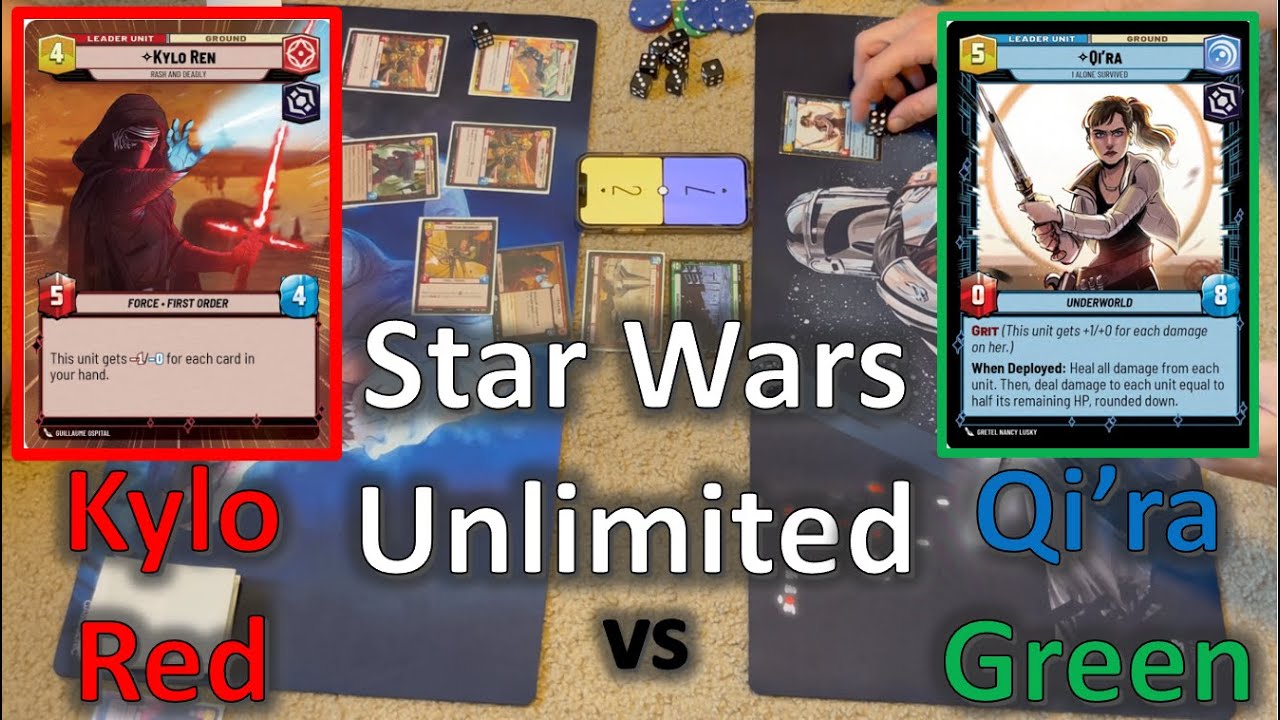 Qi'ra Green vs.  Kylo Red - Star Wars Unlimited Competitive Casual Deck Testing
