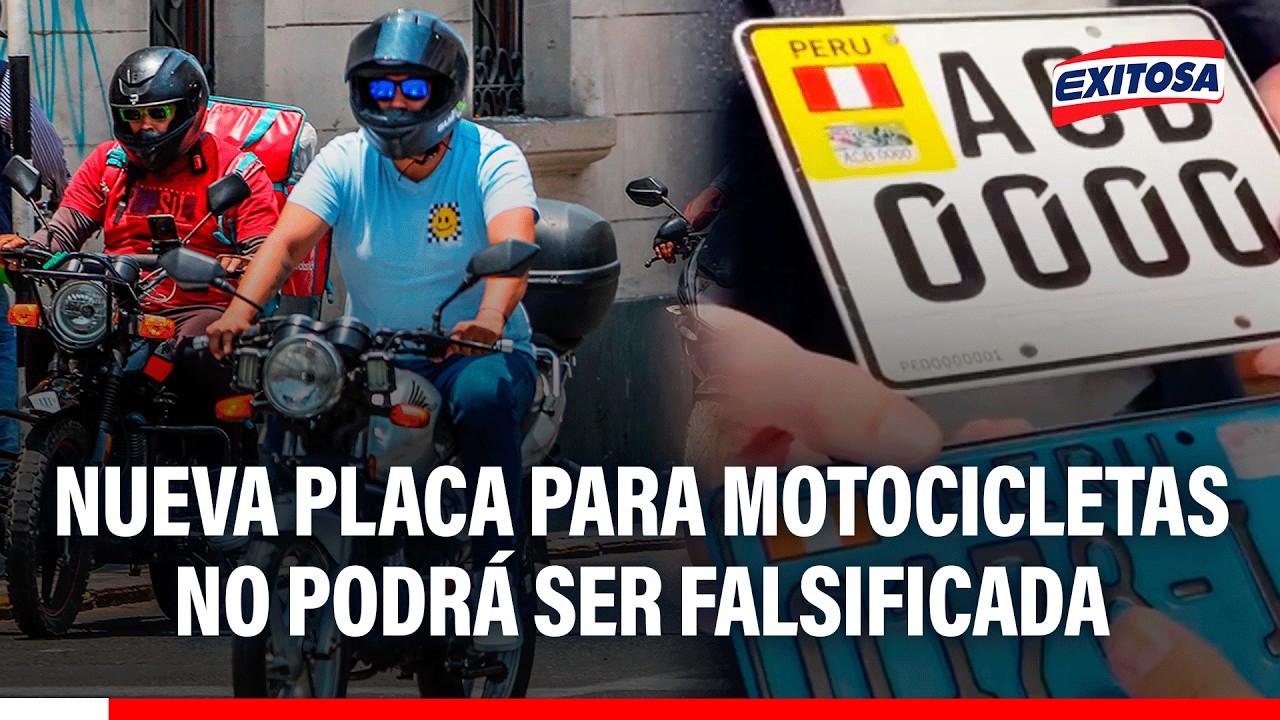 🔴🔵 Nueva placa para motocicletas aprobada por el MTC NO PUEDE SER FALSIDICADA, asegura experto