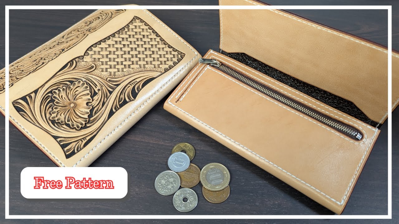 How to Leather Carve a Long Wallet – Sheridan & Arizona Style Floral Pattern