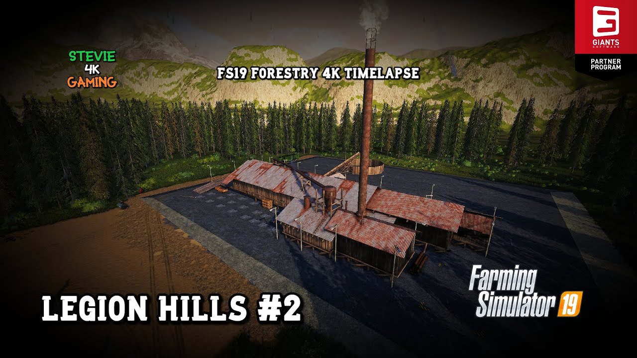 Building Our First Sawmill/Clearing Trees/Legion Hills/#2/Forestry FS19 4K Timelapse