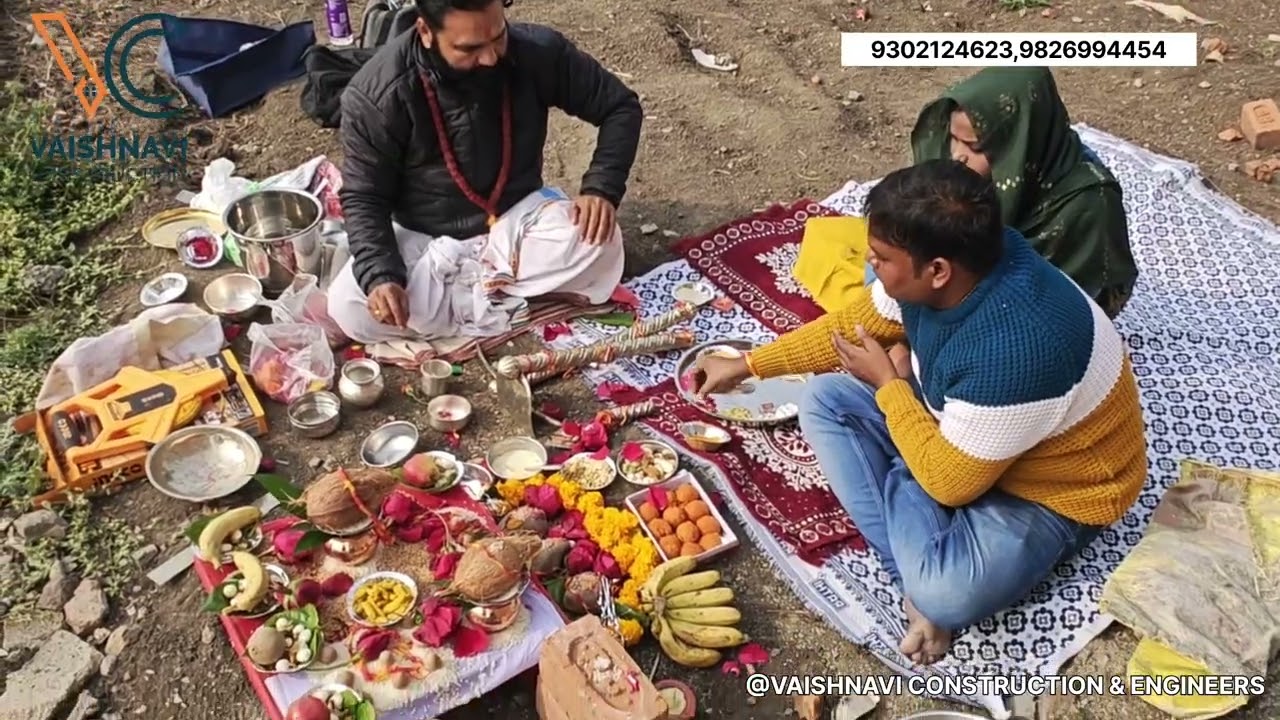 नए साल की शुरुआत नए कार्य के साथ,भूमि पूजन, वैष्णवी कंस्ट्रक्शन द्वारा आइडियल पैरामाउंट मै .