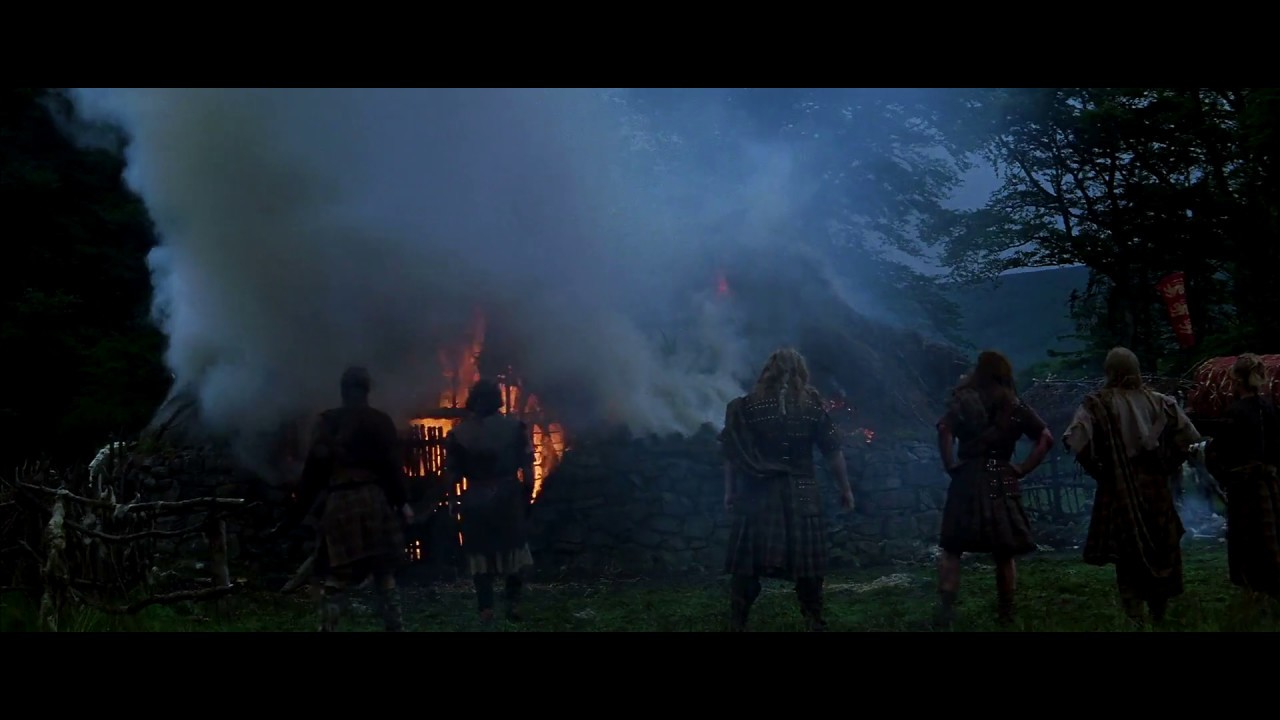 Braveheart [1995]: Wm. Wallace Attacks a British Post in Scotland