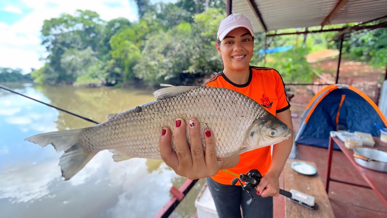 Acampamento e pescaria no Rio Turvo deu bom demais! Cardume dos peixes gigantes encostaram na ceva!