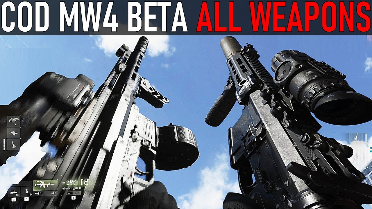 Call Of Duty Modern Warfare 4 BETA - All Weapons