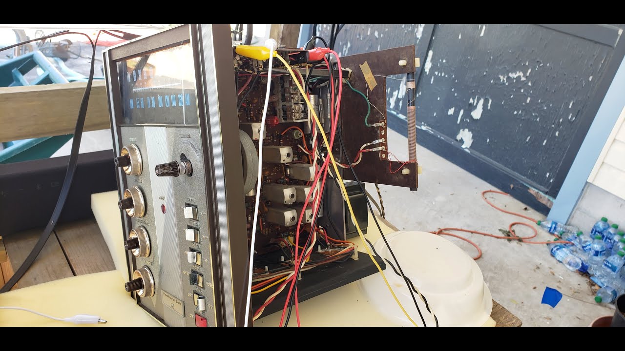 Playing with a Packard Bell console pull. Wiring mess.