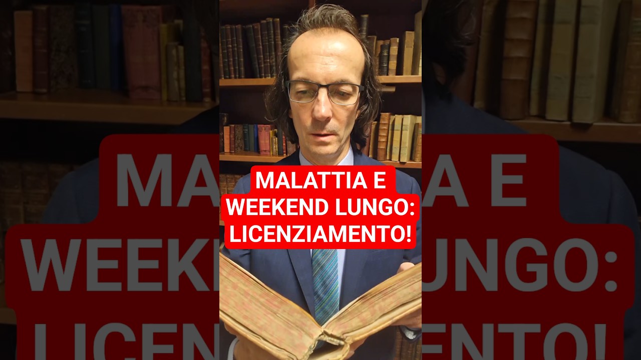 Malattia sempre legata al we: licenziamento. #avvmanfrino #manfrino #avvocato #lavoro #reels #perte