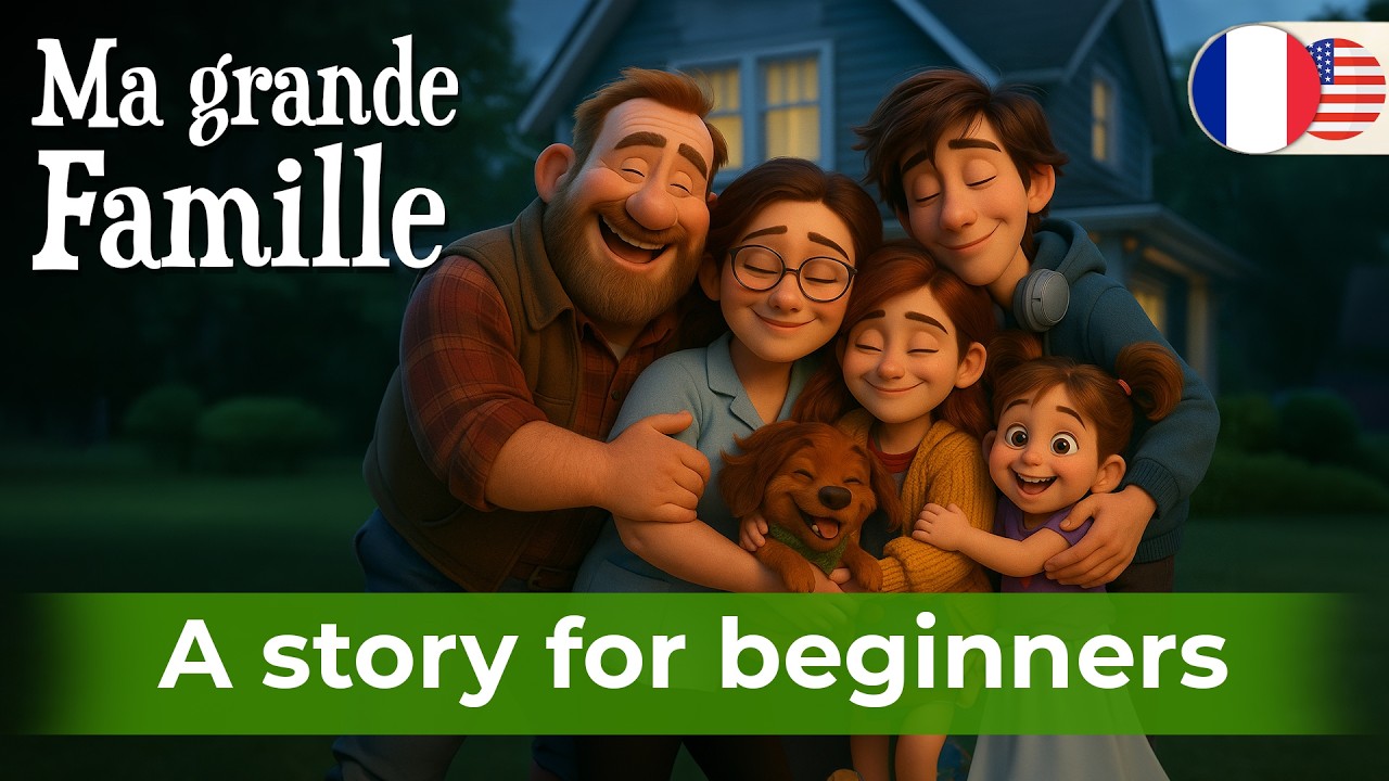START LEARNING FRENCH with SUPER EASY STORY (My big family)
