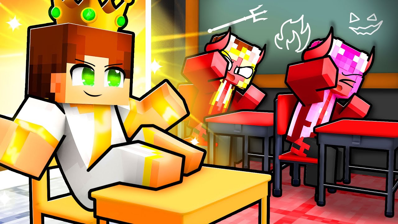 Un *INGER* la Scoala DOAR Pentru DEMONI pe Minecraft!