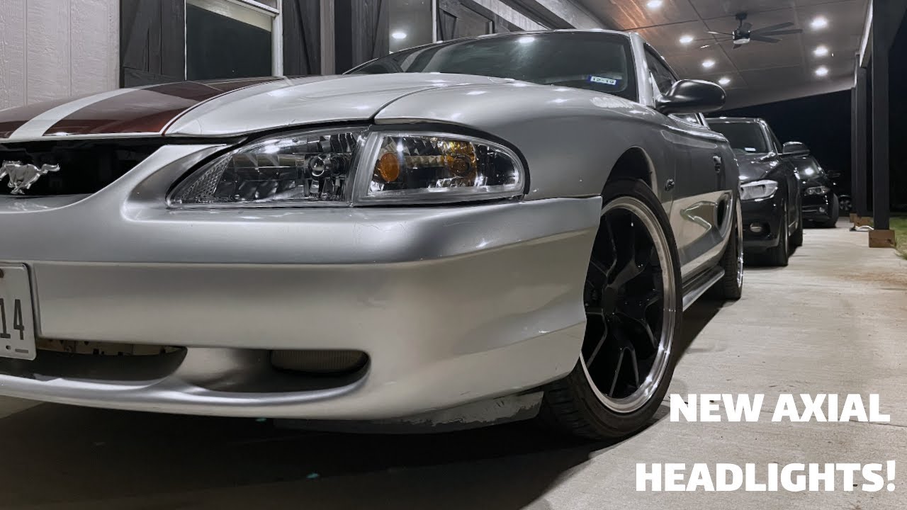 Project Pony Ep:7 New Axial Headlights Install (1998 Mustang GT)