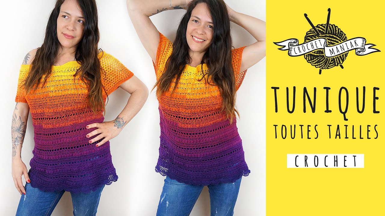 crochet top down tunique pour le printemps et l'été facile