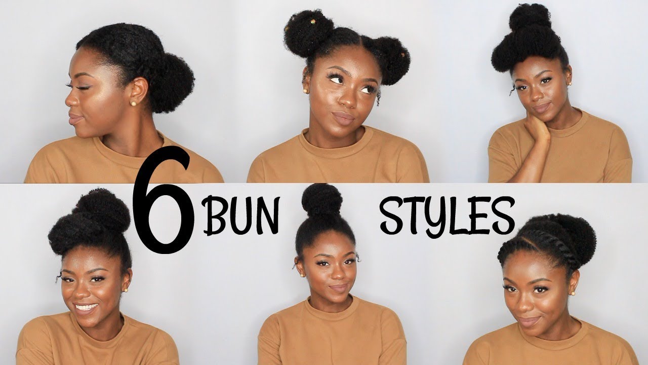 NATURAL HAIR| 6 BACK TO SCHOOL BUN HAIRSTYLES