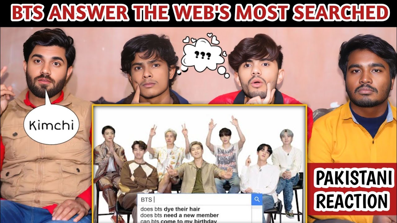 Bts Answer The Web's Most Searched Questions❓- Pakistani Reaction - Usman Rajpoot