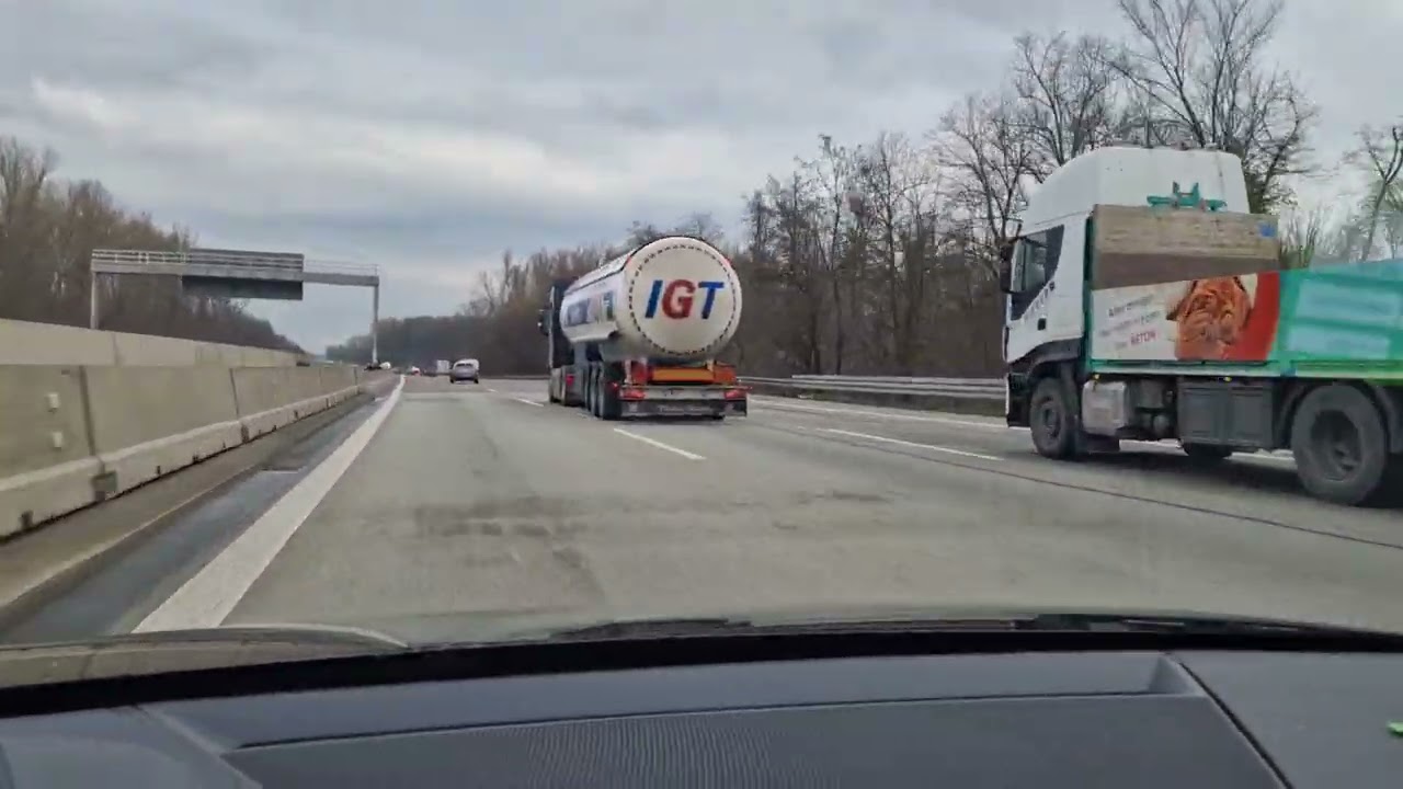 Street View Autobahn driving Germany Karlsruhe to Frankfurt kurze umweg durch Mannheim