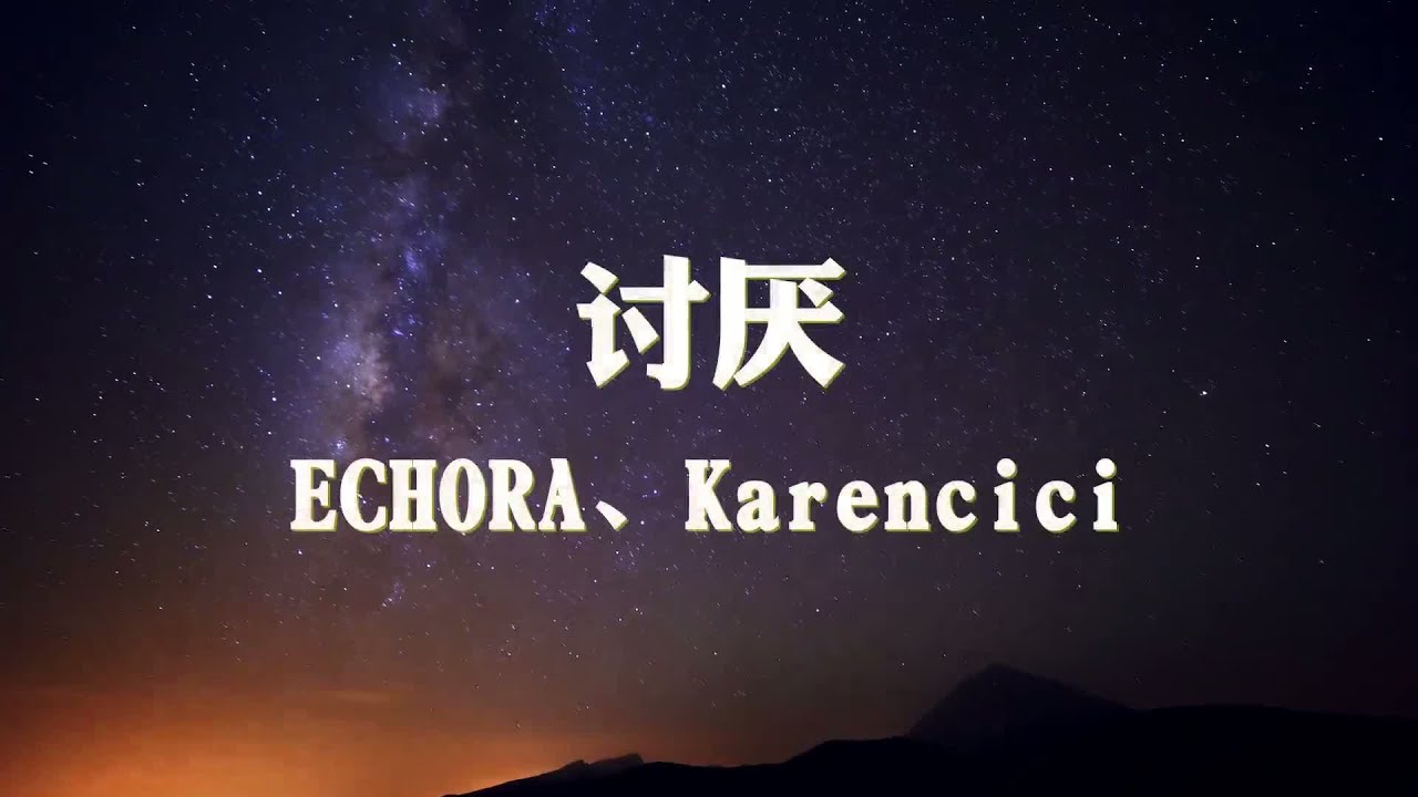 ECHORA、Karencici~讨厌『讨厌爱上了你 被否定我存在意义』【动态歌词纯享练唱版带拼音】