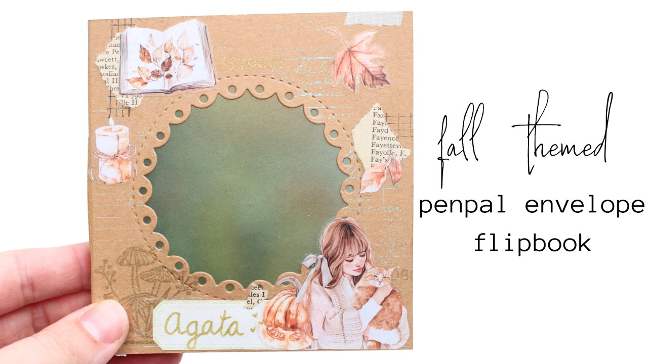 🍂 Penpal With Me: Fall Themed Envelope Flipbook 🍁🍄 | Snail Mail Ideas