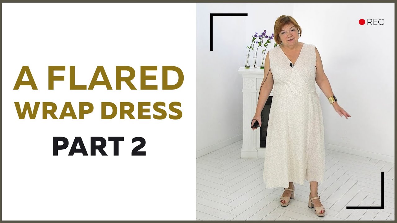 DIY: A flared wrap dress with a waist seam. Part 2: Cutting, tacking and the first fitting