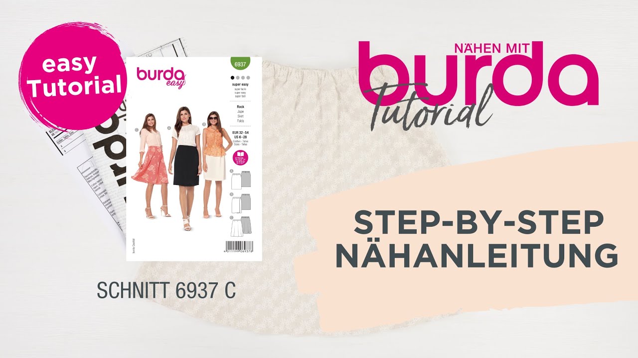 Step-by-Step Näh-Tutorial - Schnitt des Monats Rock 6937 C Schnittmuster