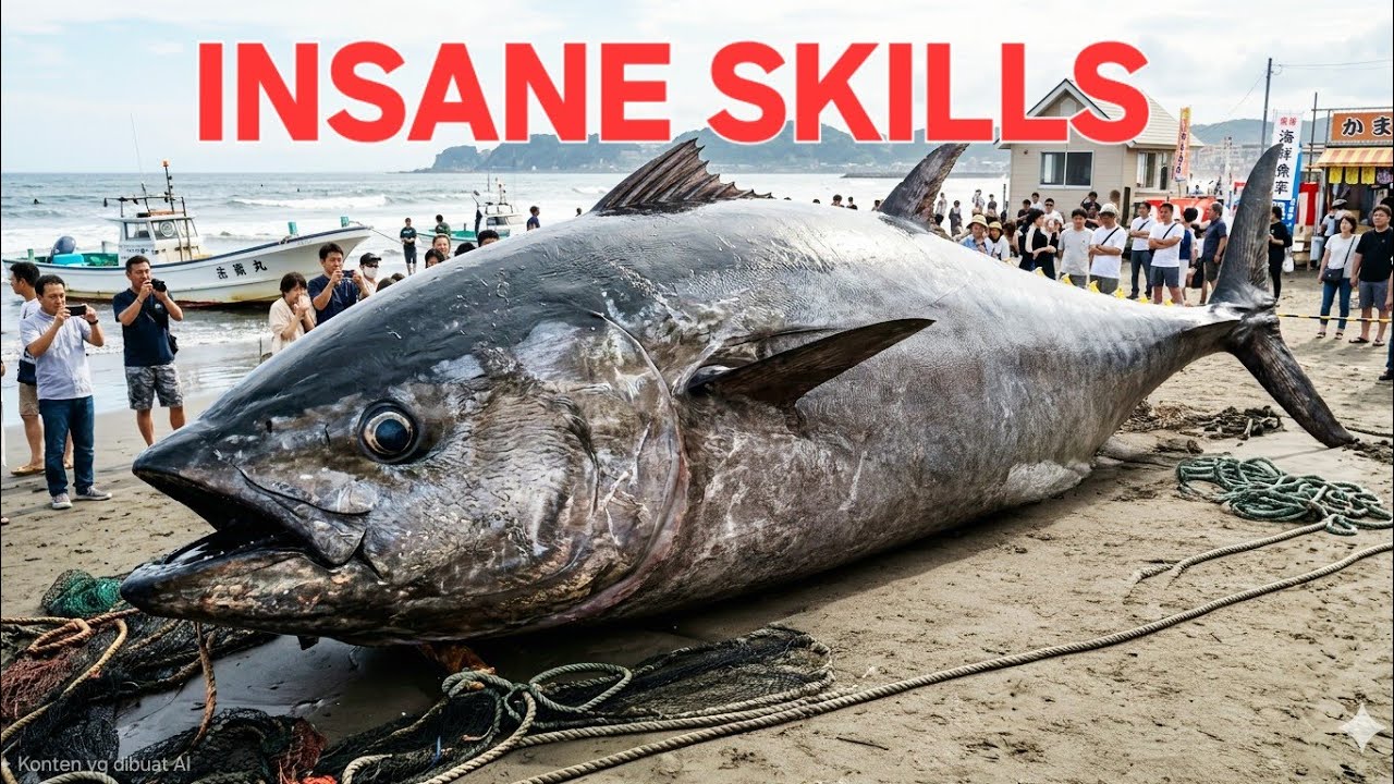 GIANT Tuna MONSTER Cutting Show at Fish Market 🔪🐟  #TunaBigEye #GiantTuna #Trend 