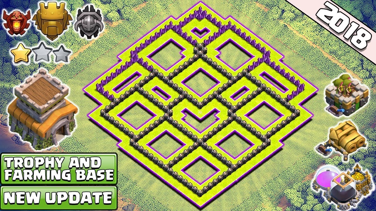 New 'BEST' Town Hall 8 (TH8) TROPHY & FARMING Base 2018!! Th8 Base Design [Layout] - Clash of Clans