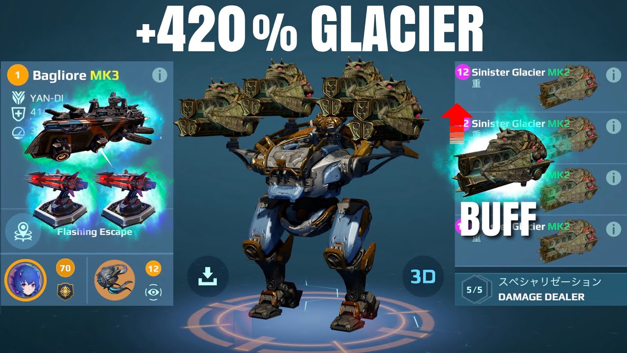[WR] Glacier (Buff) Bagliore w/ Frederick | War Robots Gameplay